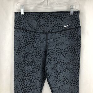 NIKE Dri-Fit Black Blue Legend Yoga Pants Capri Leggings 548495-479 Medium